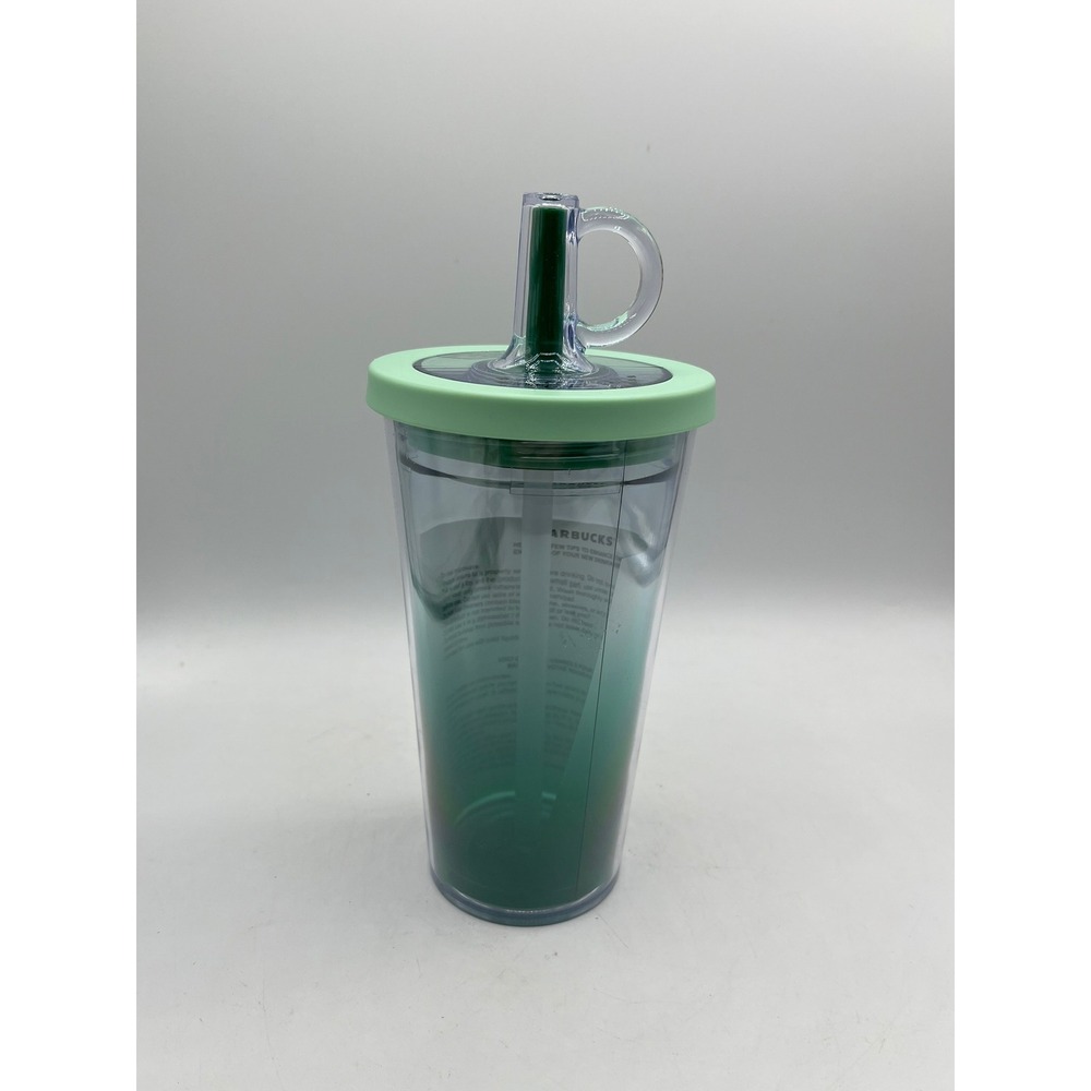 Starbucks Green Ombre Cold Cup Tumbler 16oz Locking Lid with Straw 11188320 - Picture 3 of 7
